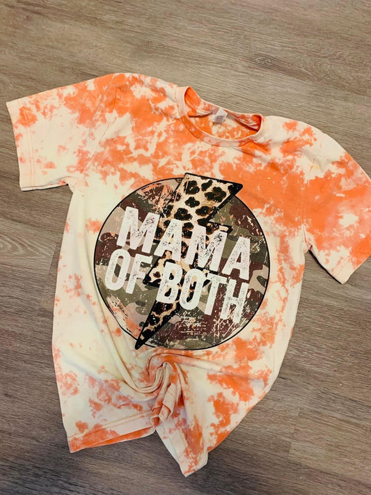 Mama Of Both (orange reverse tiedye)